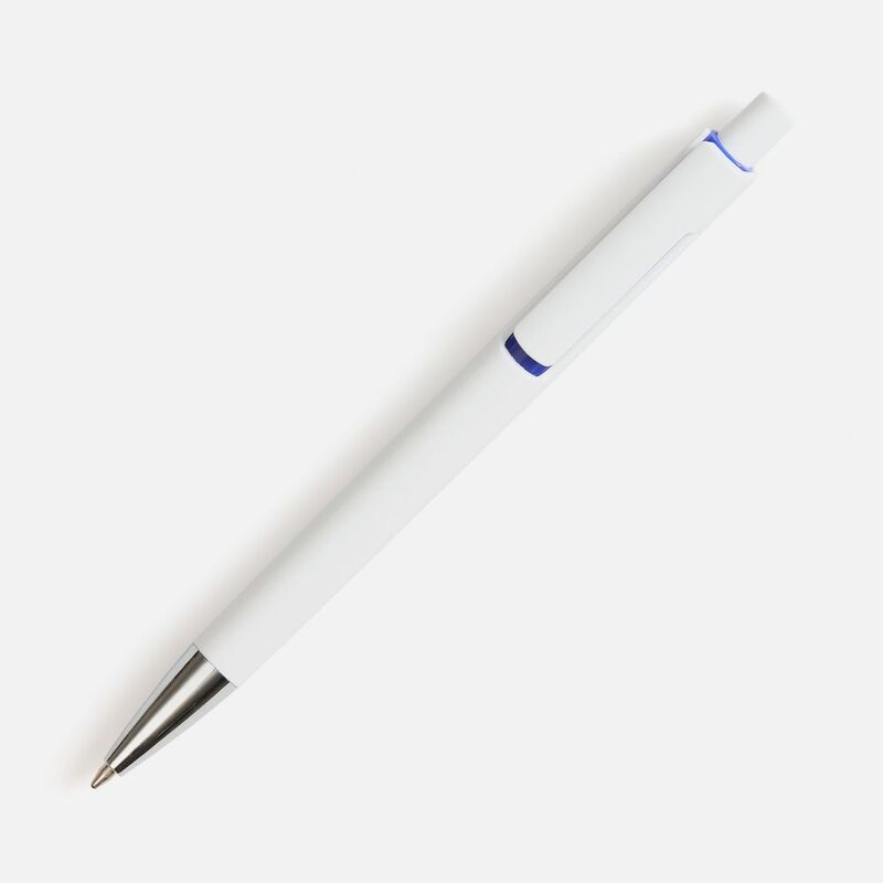 Ручка шариковая Dominanta, белая с темно-синим арт.20028.64