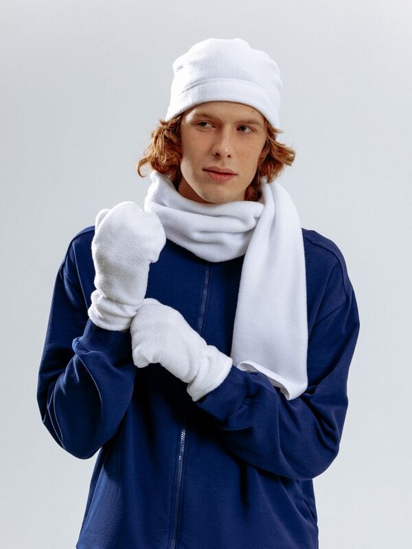 Шапка Fleecy, белая арт.17481.60