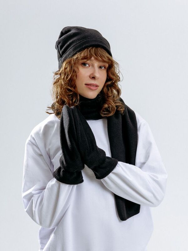 Шарф Fleecy, черный арт.17482.30