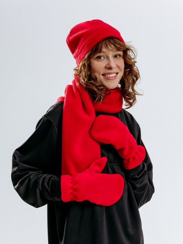 Шарф Fleecy, красный арт.17482.50