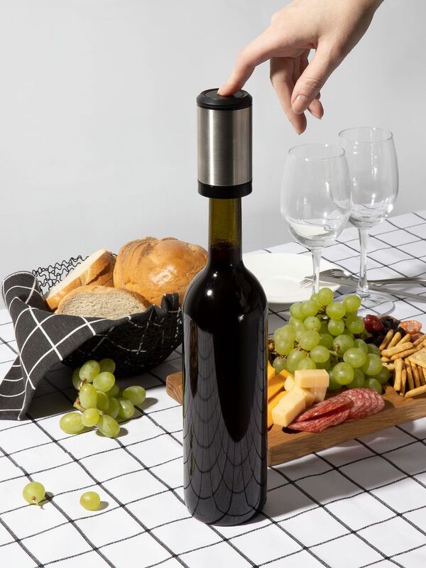 Электрическая пробка для вина Tuoretta, серебристая арт.19210.11