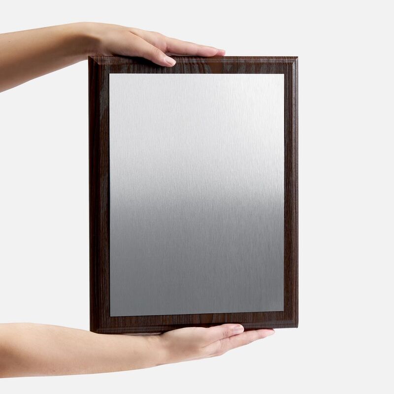 Плакетка Plaque XL, венге с серебристой пластиной арт.20456.10