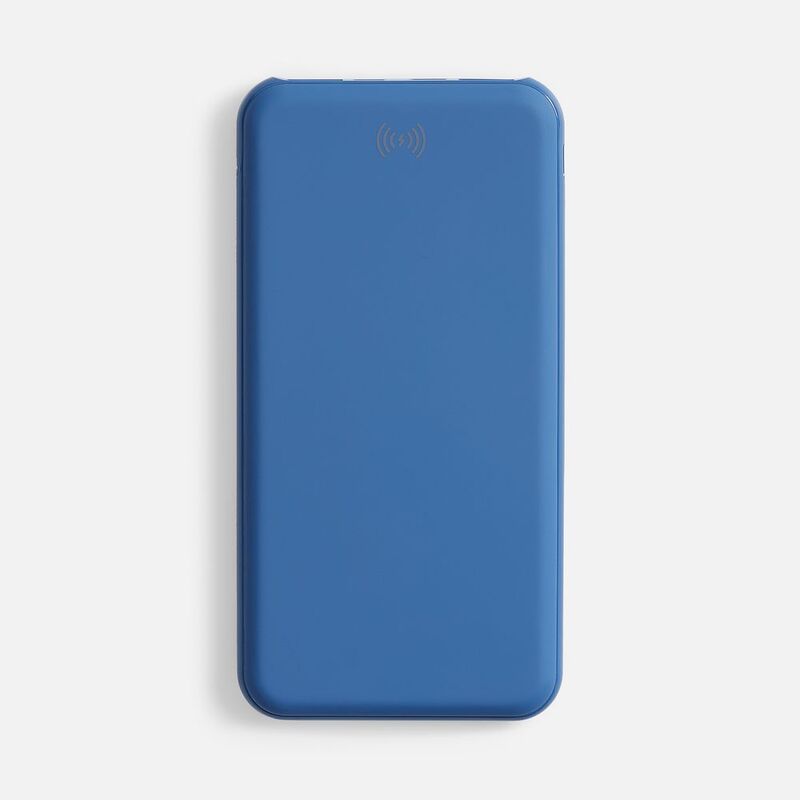 Аккумулятор с беспроводной зарядкой All Day Wireless 10000 мАч, синий арт.27678.40