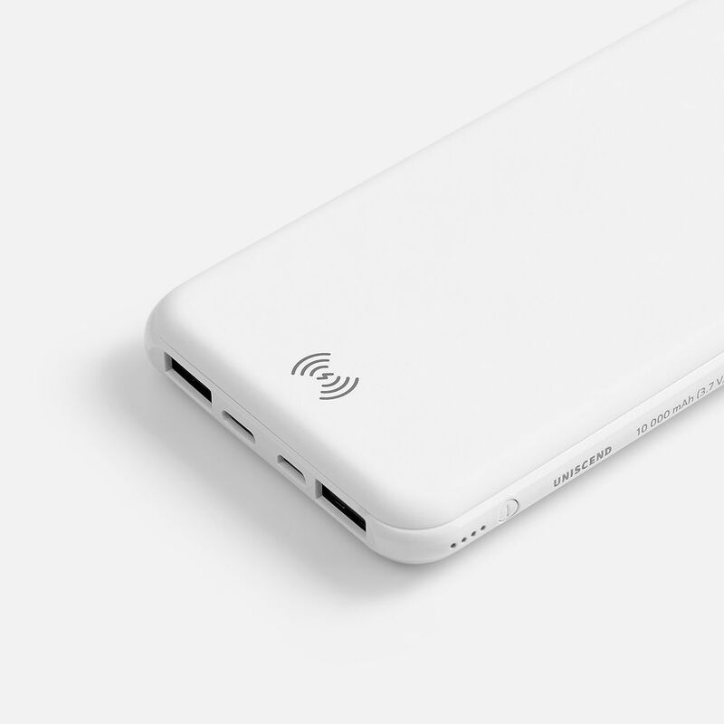 Аккумулятор с беспроводной зарядкой All Day Wireless, 10000 мАч, белый арт.27678.60