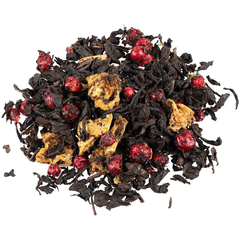 Чай &laquo;Сокочай&raquo; в желтой декоративной банке, черный с ананасом и брусникой арт.19300.01