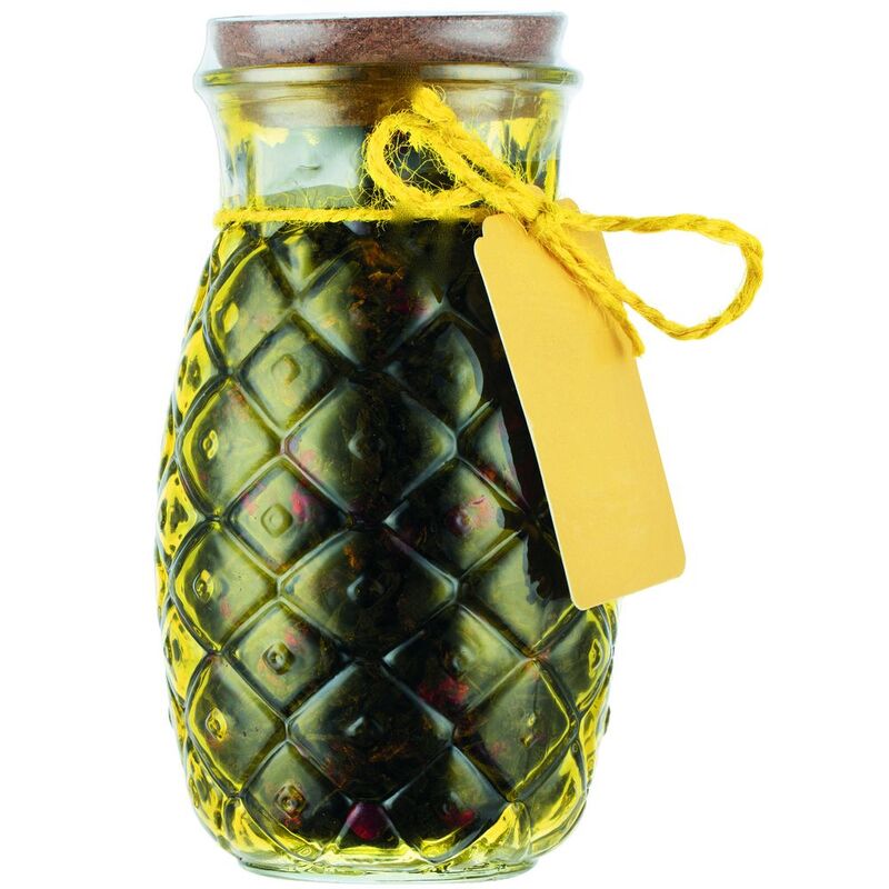 Чай &laquo;Сокочай&raquo; в желтой декоративной банке, черный с ананасом и брусникой арт.19300.01