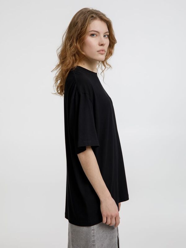 Футболка оверсайз унисекс Lavinia, черная арт.19416.30