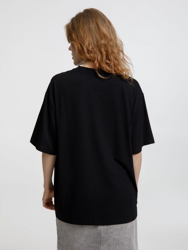 Футболка оверсайз унисекс Lavinia, черная арт.19416.30
