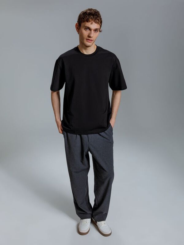 Футболка оверсайз Kangas, черная арт.19417.30