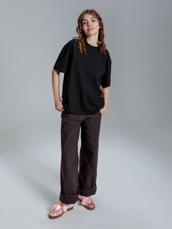 Футболка оверсайз Kangas, черная арт.19417.30