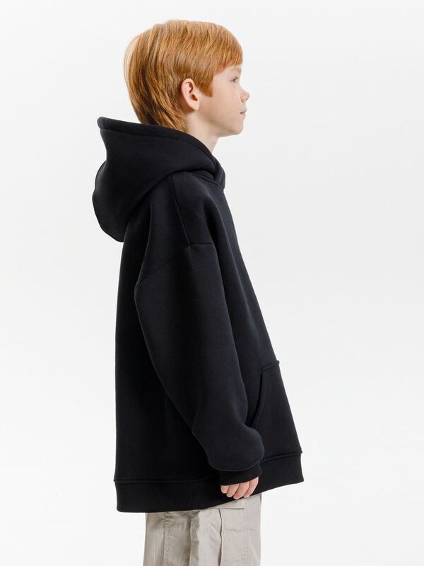 Худи детское оверсайз Junipero, черное арт.19418.30