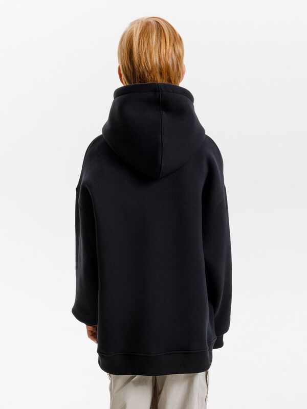 Худи детское оверсайз Junipero, черное арт.19418.30