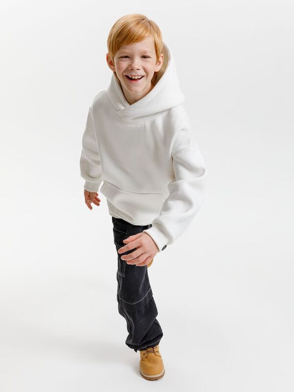 Худи детское оверсайз Junipero, молочное (белое) арт.19418.62