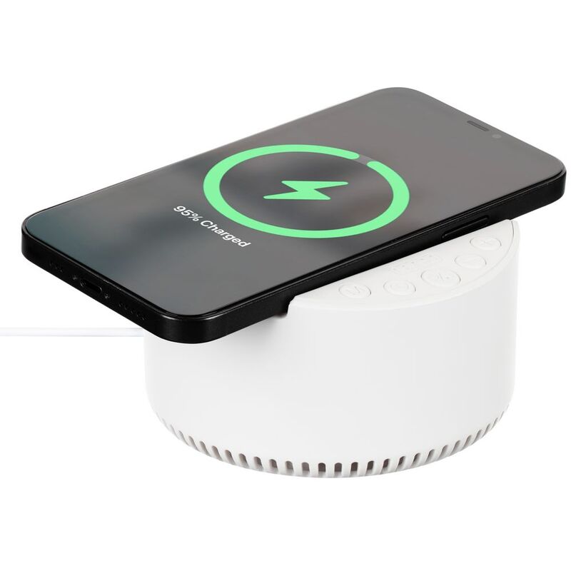 Bluetooth-колонка с беспроводной зарядкой relaxTime, белая арт.17359.60