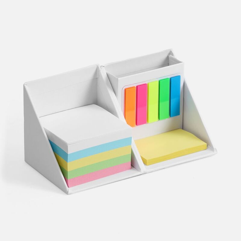 Настольный набор со стикерами Mnemonic ver.2, белый арт.17636.60