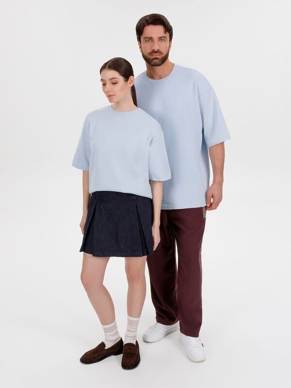 Джемпер с коротким рукавом Siluetti Volumica, светло-голубой арт.20573.17