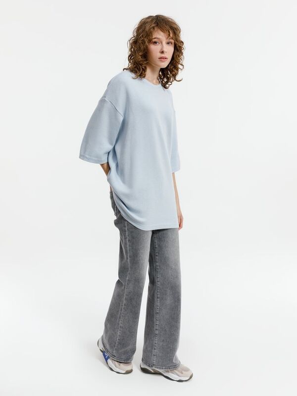 Джемпер с коротким рукавом Siluetti Volumica, светло-голубой арт.20573.17