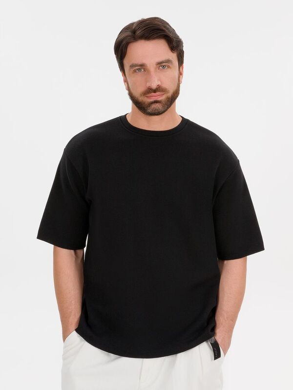 Джемпер с коротким рукавом Siluetti Volumica, черный арт.20573.30