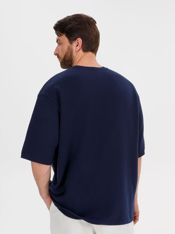 Джемпер с коротким рукавом Siluetti Volumica, темно-синий арт.20573.41