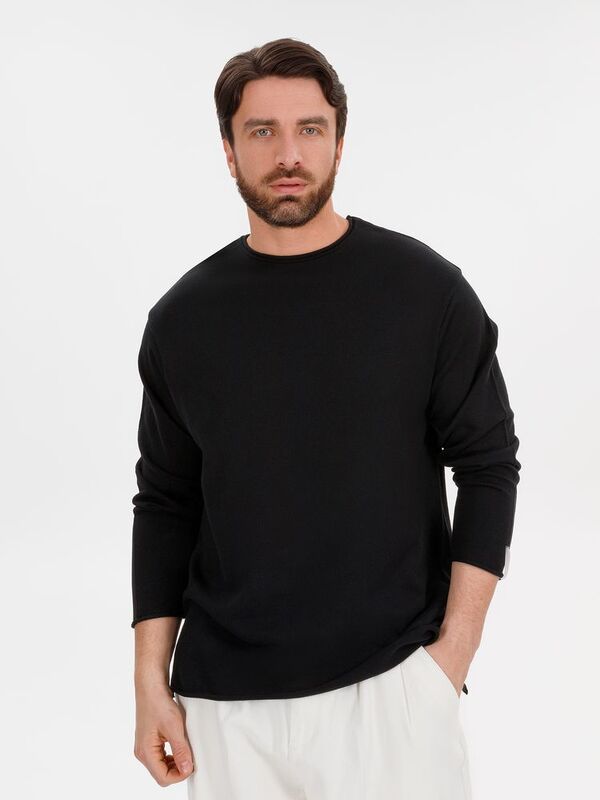 Лонгслив унисекс Siluetti Fuori, черный арт.20574.30