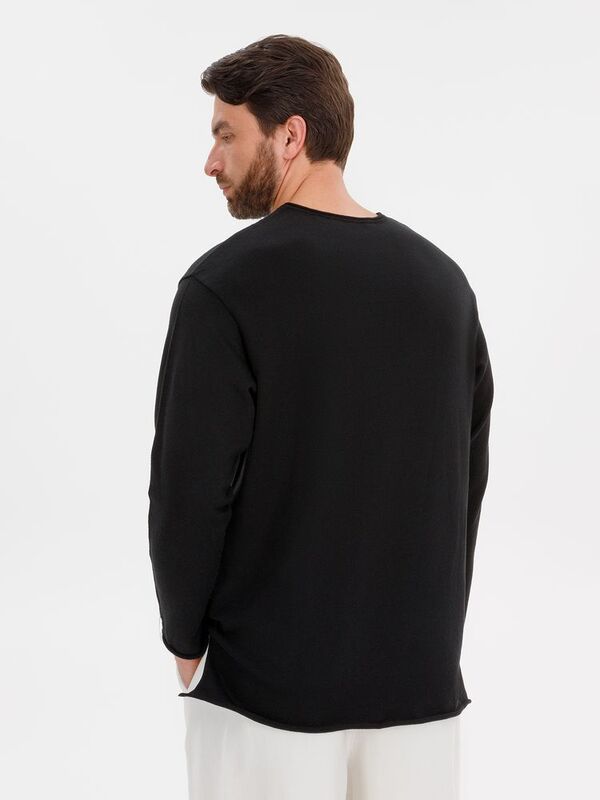 Лонгслив унисекс Siluetti Fuori, черный арт.20574.30