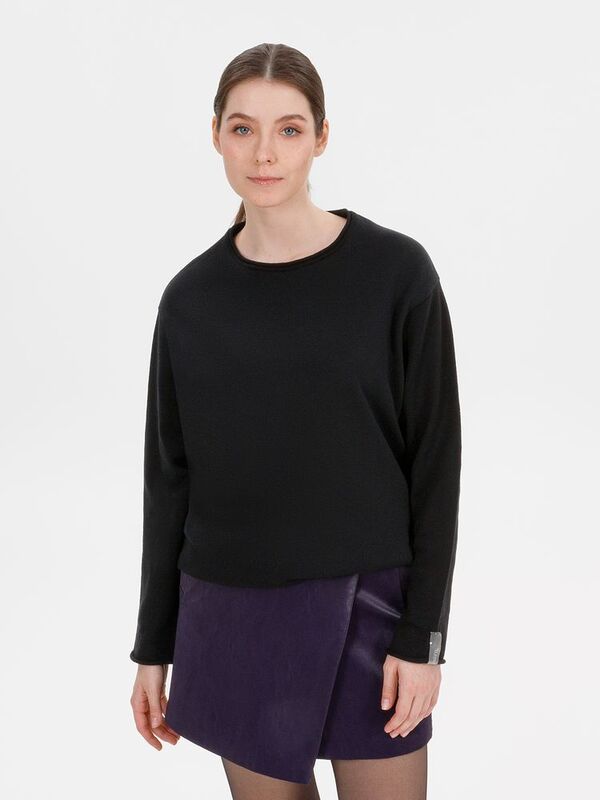 Лонгслив унисекс Siluetti Fuori, черный арт.20574.30