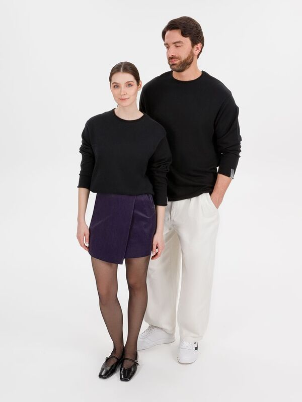 Лонгслив унисекс Siluetti Fuori, черный арт.20574.30