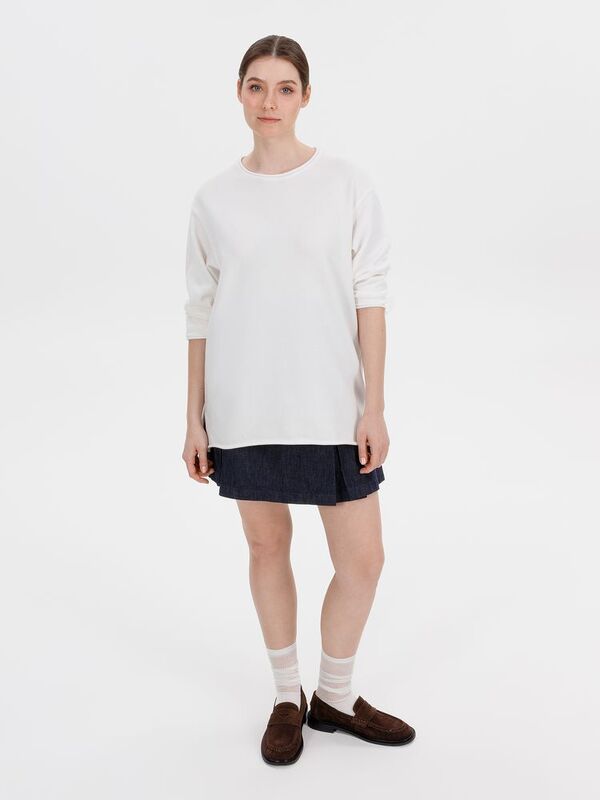 Лонгслив унисекс Siluetti Fuori, молочно-белый арт.20574.60