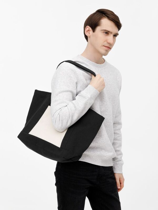 Шопер Shophop, черный с неокрашенным арт.17296.30