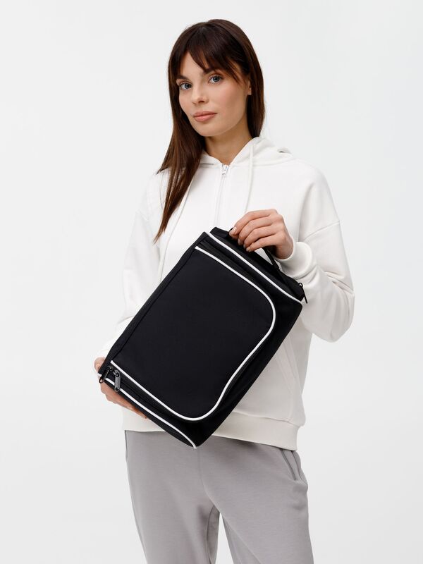 Сумка для обуви Equipex, черная с белым арт.18254.30