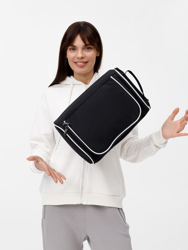 Сумка для обуви Equipex, черная с белым арт.18254.30