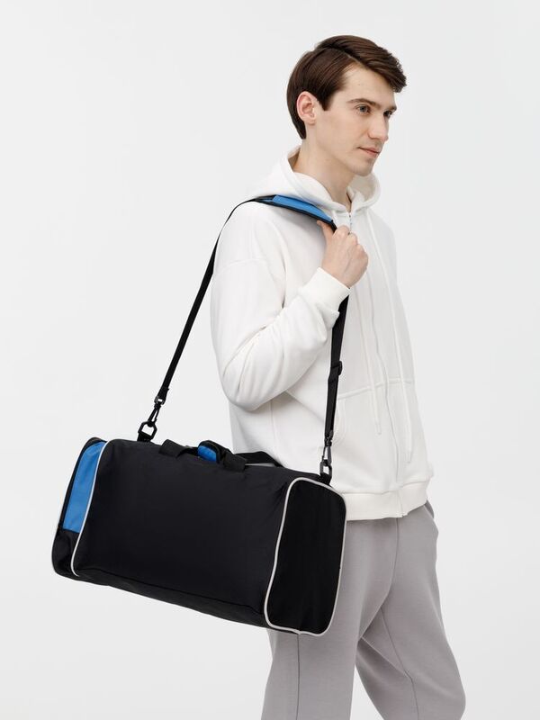 Спортивная сумка Fitnext, черная с синим арт.18257.34