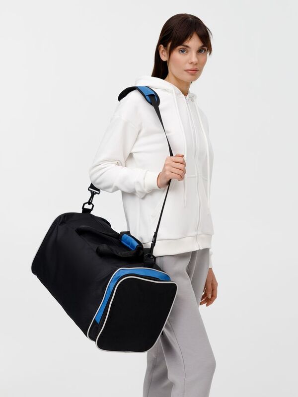 Спортивная сумка Fitnext, черная с синим арт.18257.34