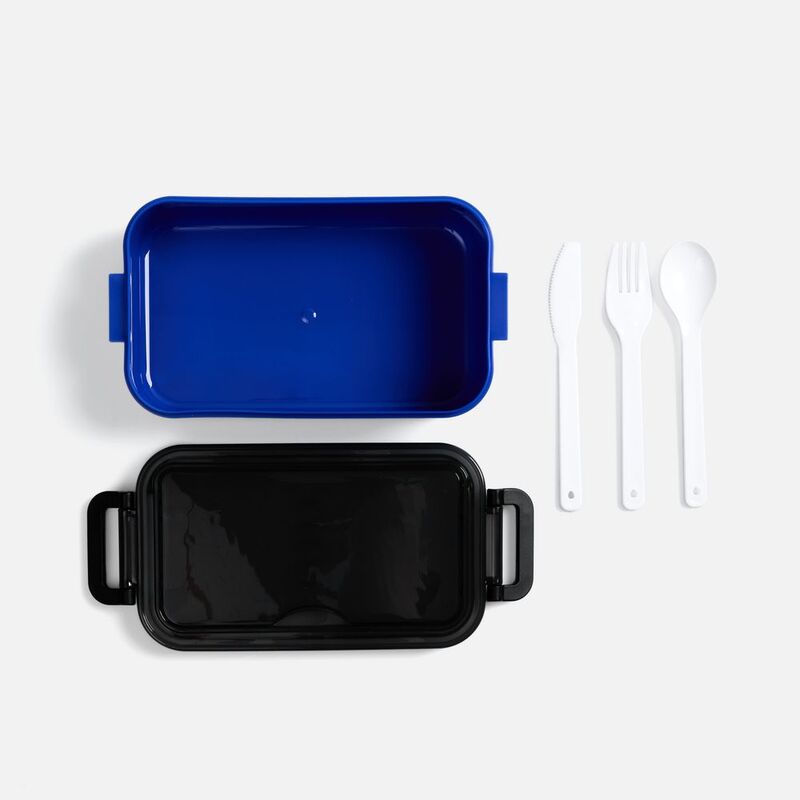 Ланчбокс Pranzo, синий с черным арт.63033.43