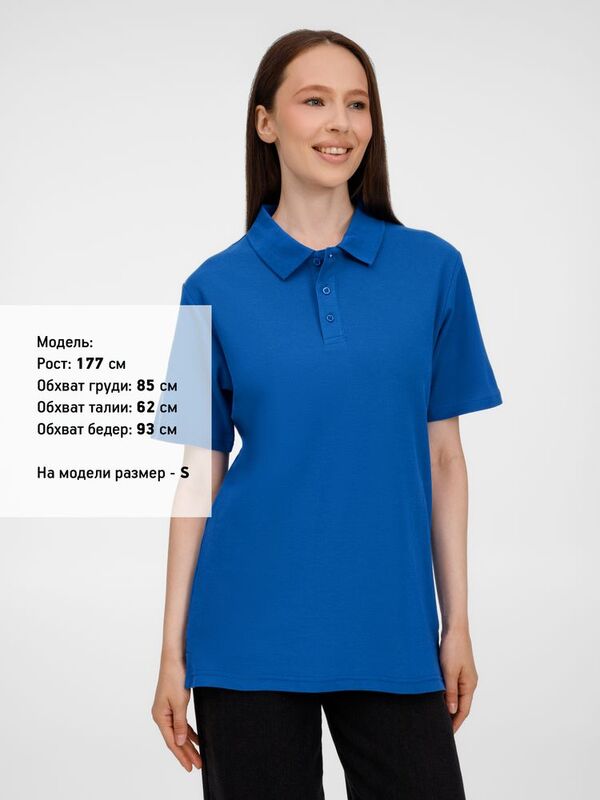 Рубашка поло унисекс Tervise, ярко-синяя арт.19419.44