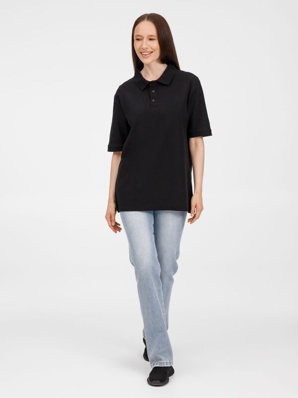 Рубашка поло унисекс Upswing, черная арт.19420.30