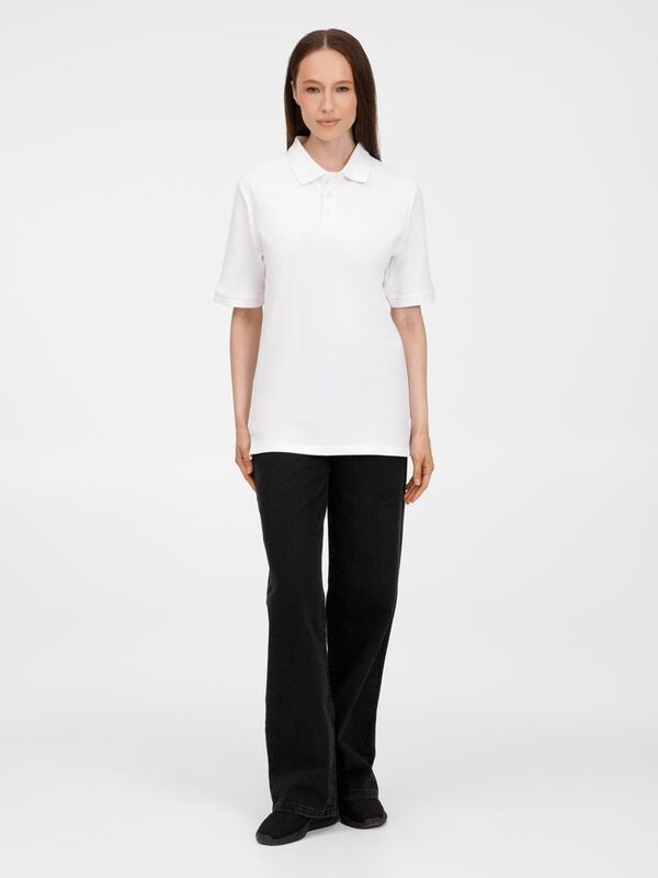 Рубашка поло унисекс Upswing, белая арт.19420.60