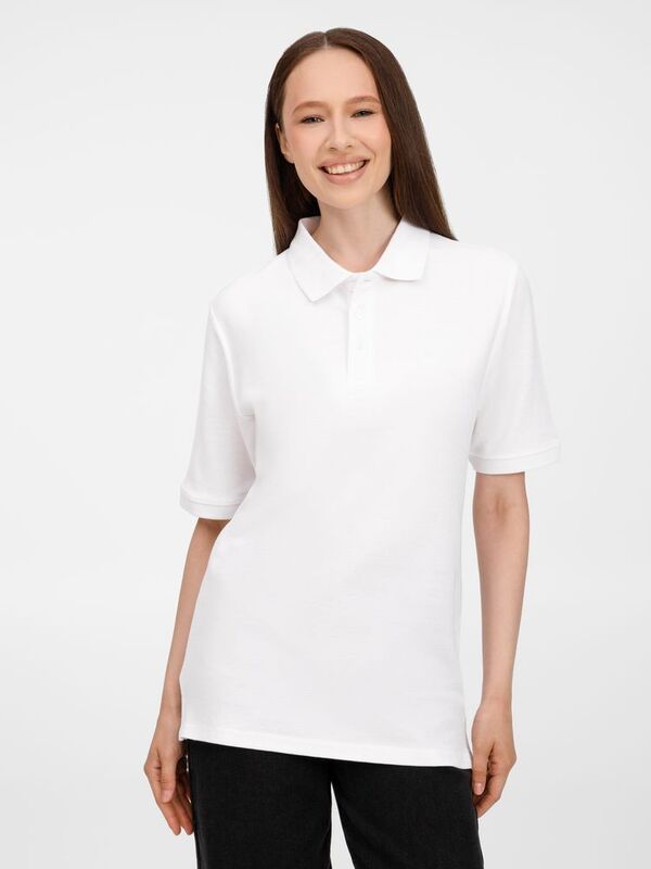 Рубашка поло унисекс Upswing, белая арт.19420.60