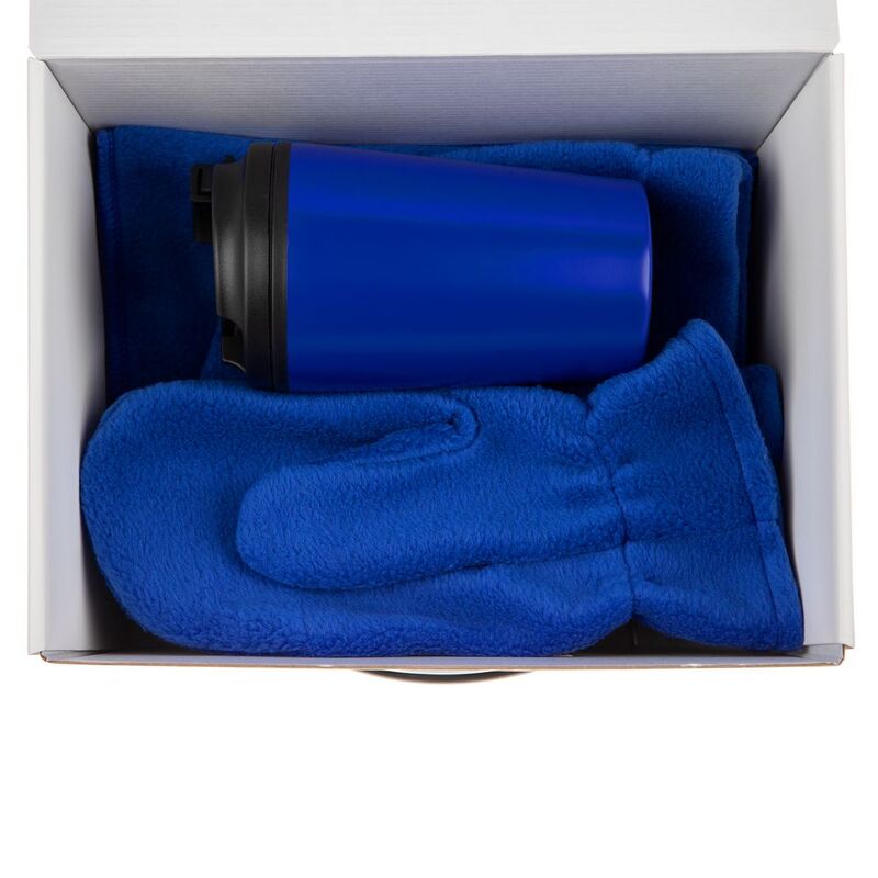 Набор Fleecy с термостаканом, синий арт.20436.40