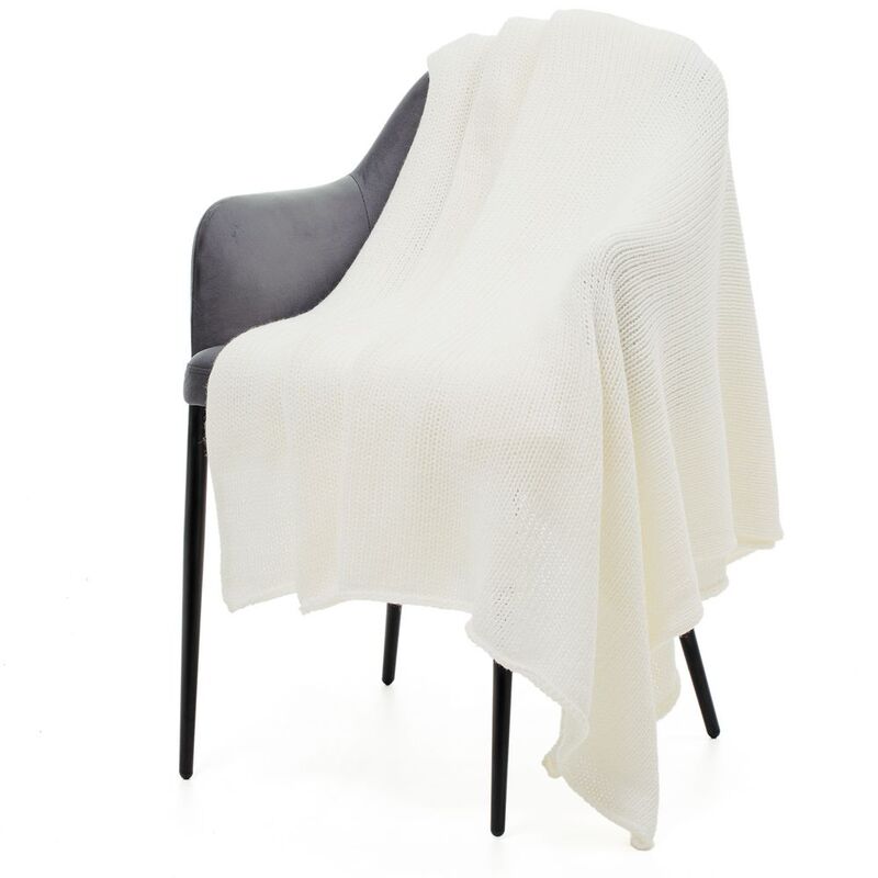 Плед Knitly, жемчужно-белый арт.17765.61