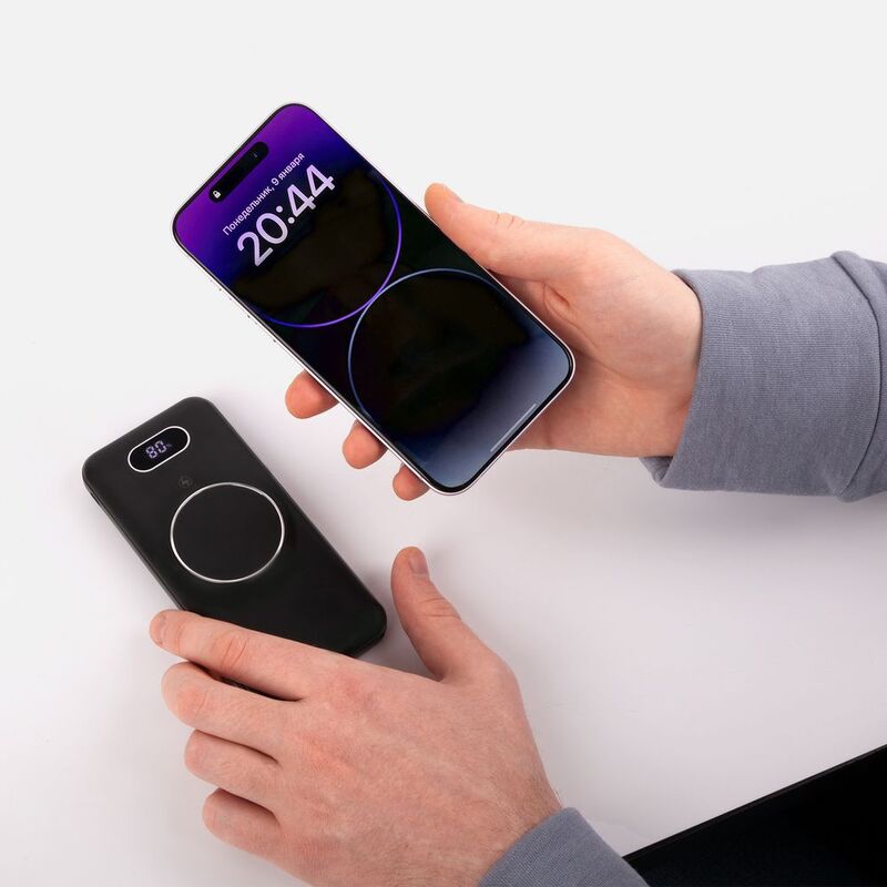 Аккумулятор Omni Qi 10000 мАч, ver.2, черный арт.22077.30