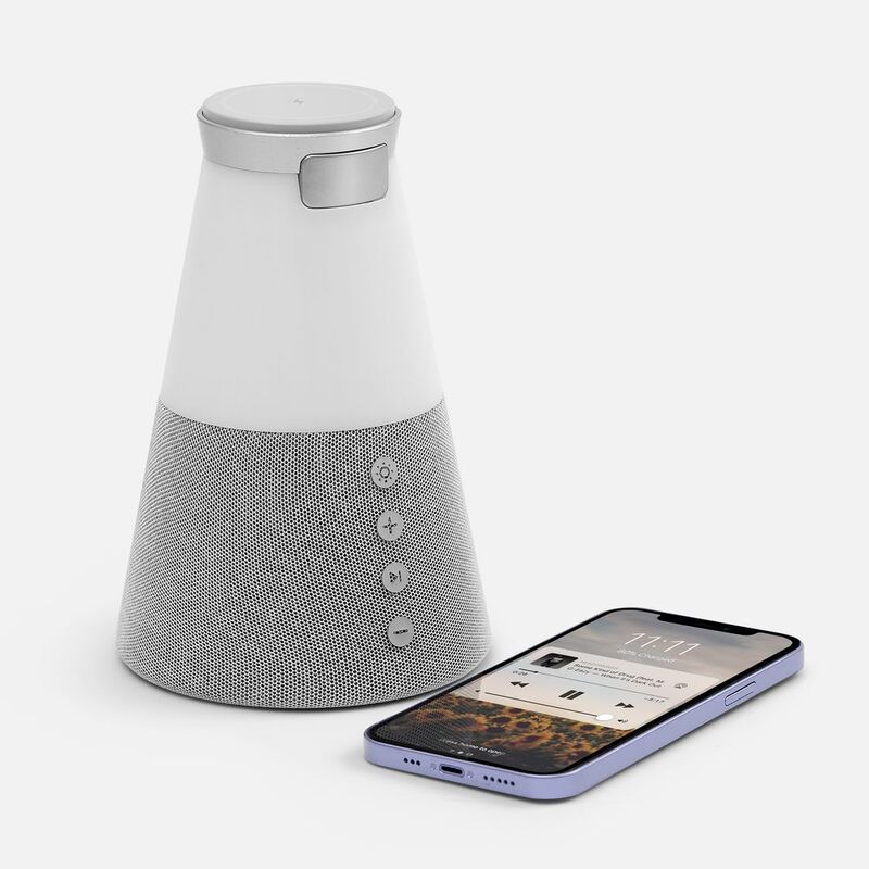 Bluetooth-колонка с беспроводной зарядкой и подсветкой Cone Sonance, серая арт.17573.10