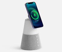 Bluetooth-колонка с беспроводной зарядкой и подсветкой Cone Sonance, серая арт.17573.10