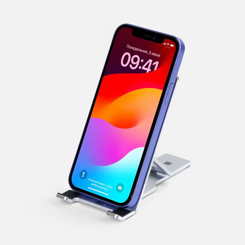 Подставка для смартфона Tactic, серебристая арт.17489.10