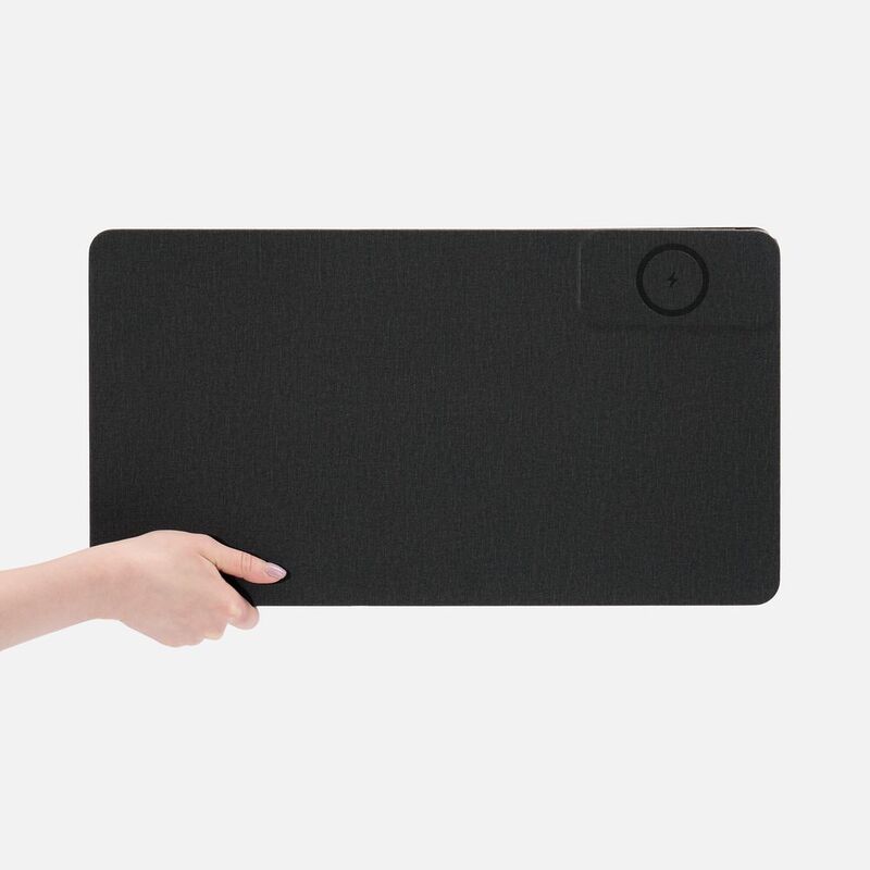 Складной стол для ноутбука с беспроводной зарядкой Kickstand Table, серый арт.17486.10