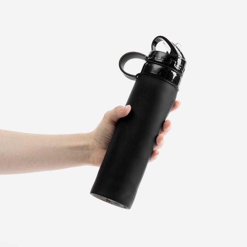 Складная бутылка для воды Langfossen, черная арт.17490.30