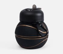 Складная бутылка для воды Basketball Flex, черная арт.17492.30