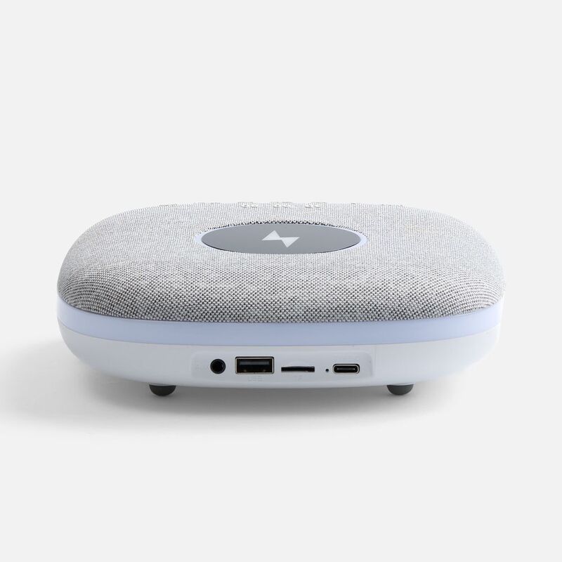 Bluetooth-колонка с беспроводной зарядкой и подсветкой Terrafonic, серая арт.17487.10