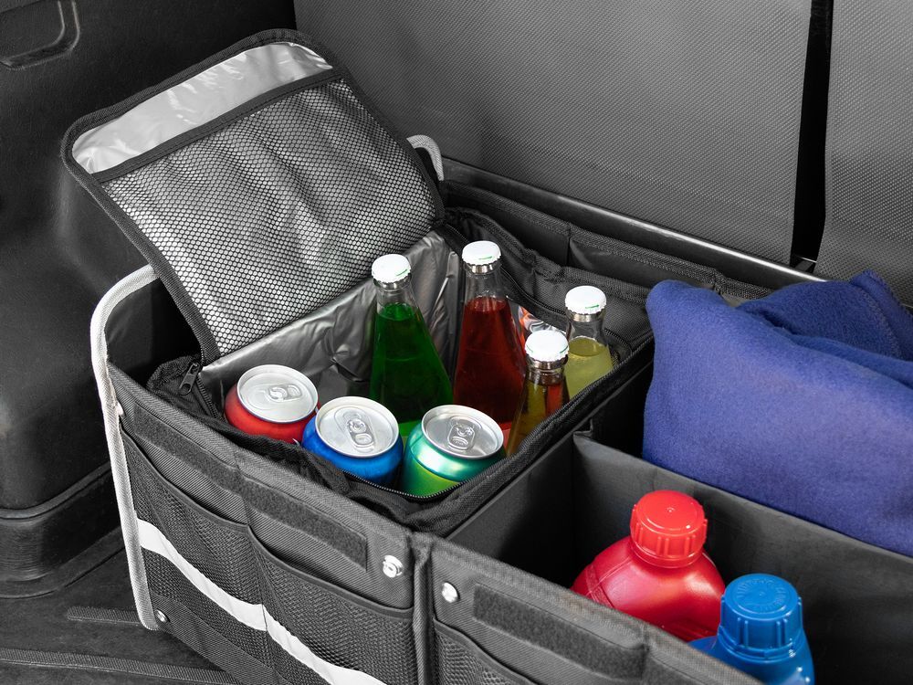 Органайзер в багажник с сумкой-холодильником Arranger, черный с серым арт.63047.31