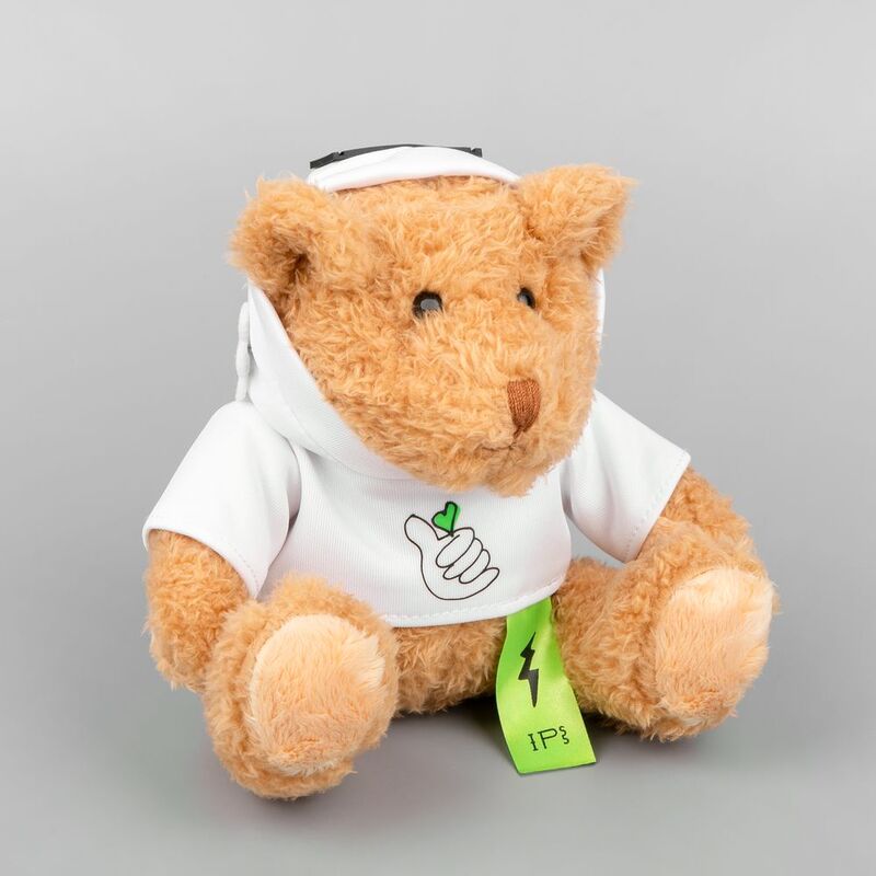 Мягкая игрушка &laquo;Мишка Cuddleton&raquo; в белом худи арт.22059.60